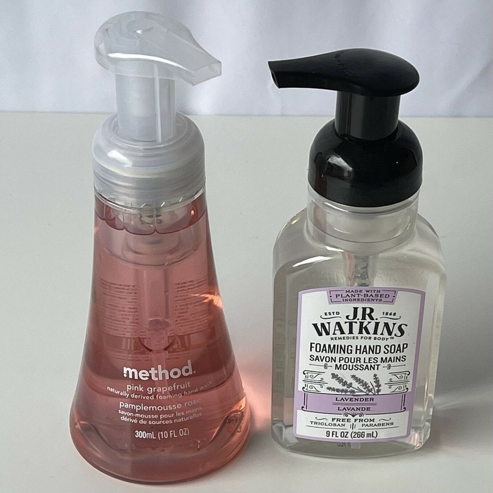 J.R. Watkins Foaming Hand Soap Lavender AND METHOD PINK GRAPEFRUIT BUNDLE